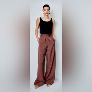 Fabrique Harper Elastic Waist Wide Leg Pants Women’s Size XS